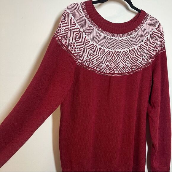 Croft & Barrow Red White Holiday Knit Sweater Size Extra Extra Large - Picture 4 of 10